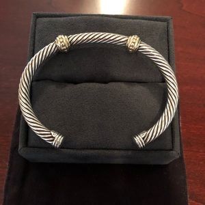 David Yurman Double Gold Station & SS Bracelet